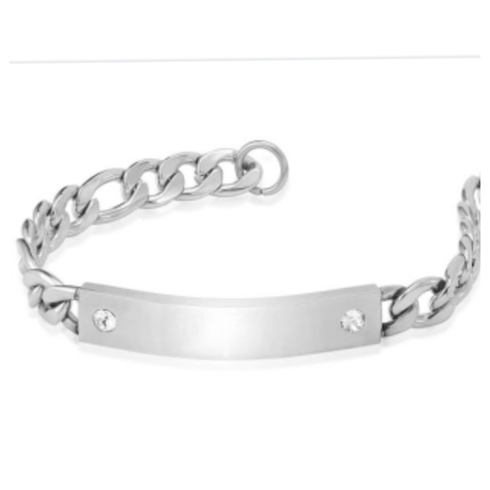 NIC & SYD - Men Crystal Clear ID Bracelet